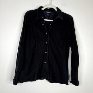 Woolrich Corduroy Ribbed Pearl Snap Scallop Trim Rodeo Button Down Shirt Sz M